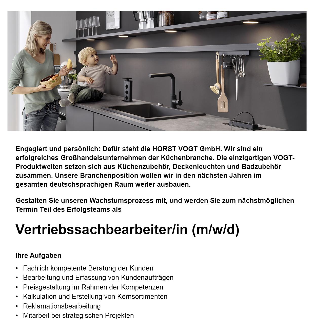 Vertriebssachbearbeiter/in (m/w/d)