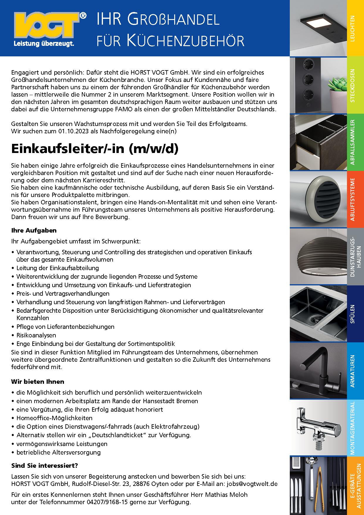 Einkaufsleiter/-in (m/w/d)
