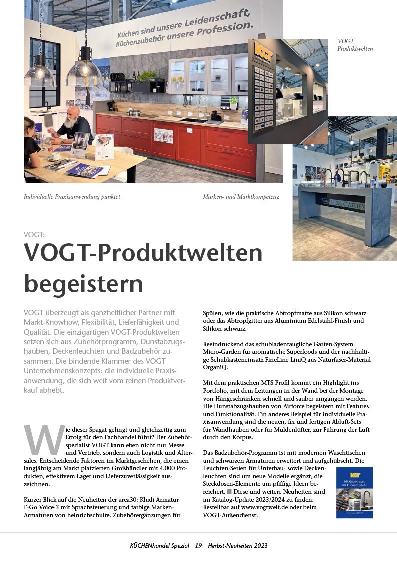 VOGT-Produktwelten begeistern