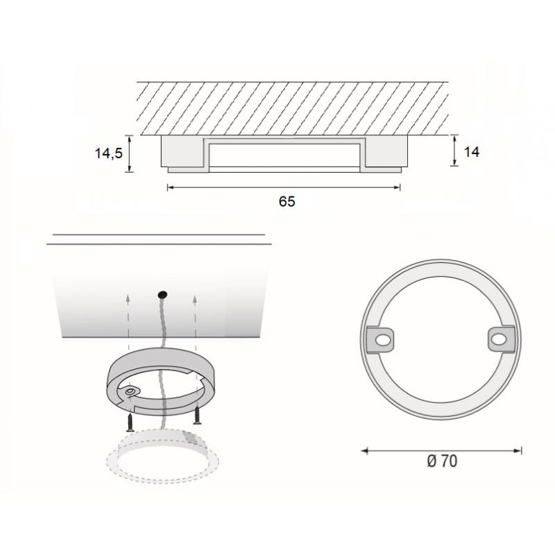 2er-Set LED-Einbaustrahler BOBBY DIM Aufbau 2.0