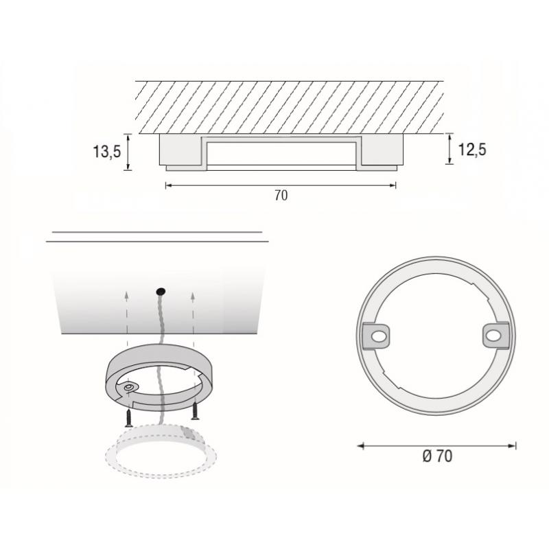 2er-Set LED-Einbaustrahler SUN Aufbau neutralweiß