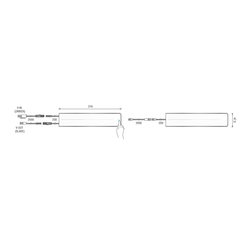 2er-Set LED Leuchte KEY - SCREEN neutralweiß