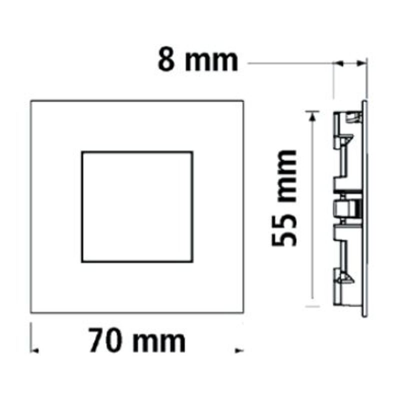 2er-Set LED Sockelleuchte KARO