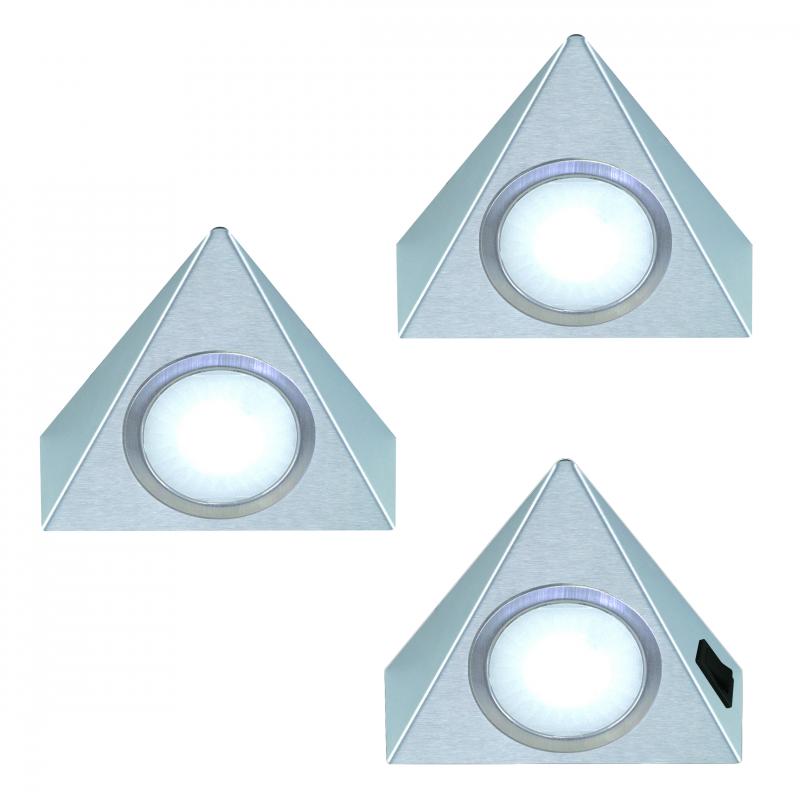 3er-Set LED Dreieckleuchte TRIANGOLO