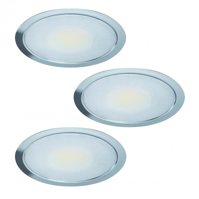 3er-Set LED-Einbaustrahler SUN neutralweiß