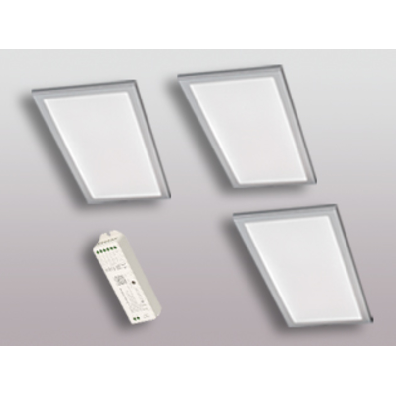 3er-Set LED Leuchte BASSO VC Edelstahl-Optik