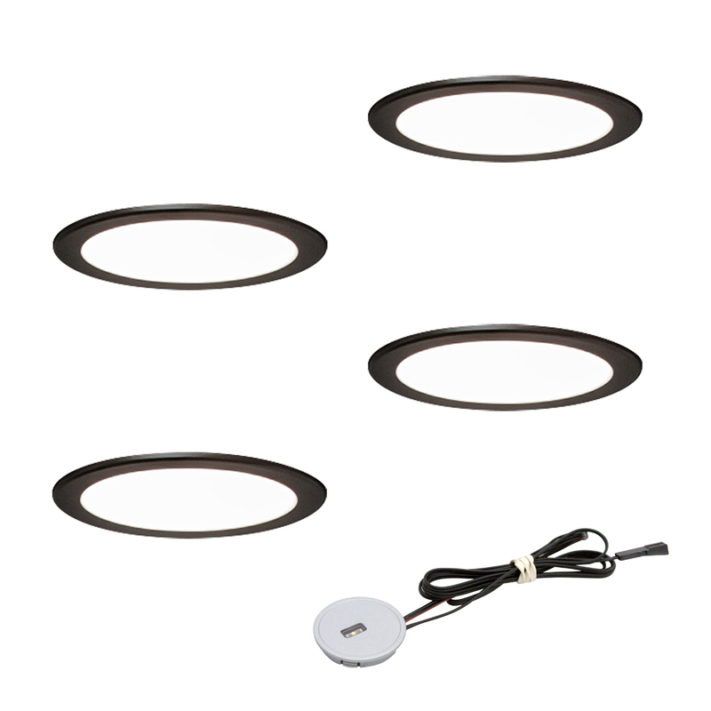 4er-Set LED-Einbaustrahler MOONLIGHT EMOTION