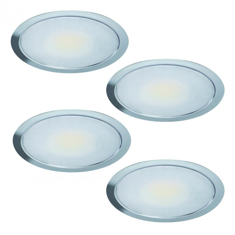 4er-Set LED-Einbaustrahler SUN neutralweiß