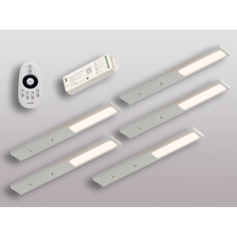 5er-Set LED Leuchte PITA VC Edelstahl-Optik