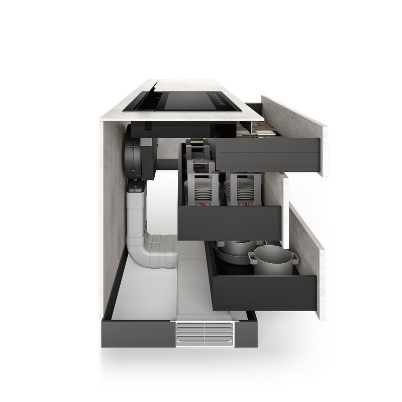 Downdraft-System VISIO PLUS 90/52 cm