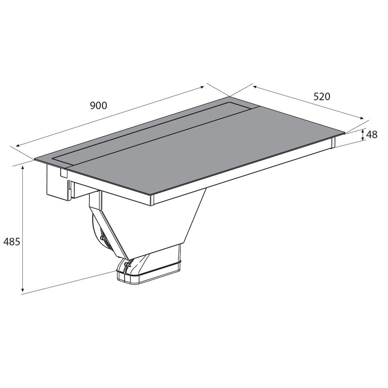 Downdraft-System VISIO PLUS 90/52 cm