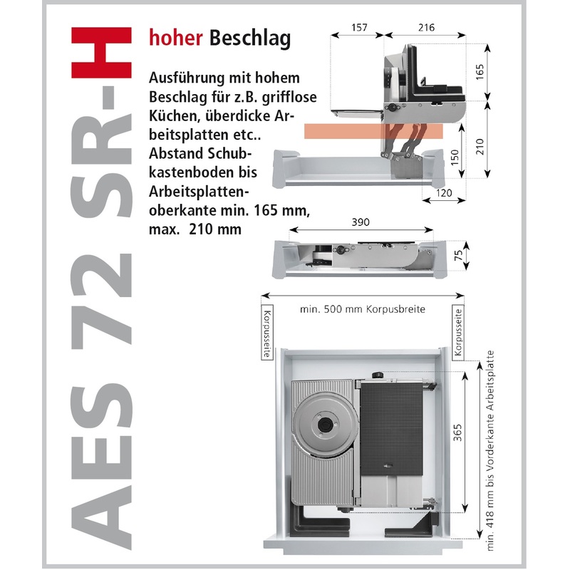 Einbau-Multi-Schneider AES 72 SR-H