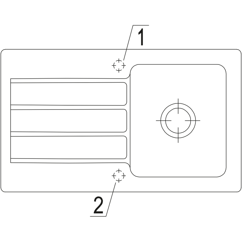 Einbauspüle ARCHITECTURA 50 (Graphit)