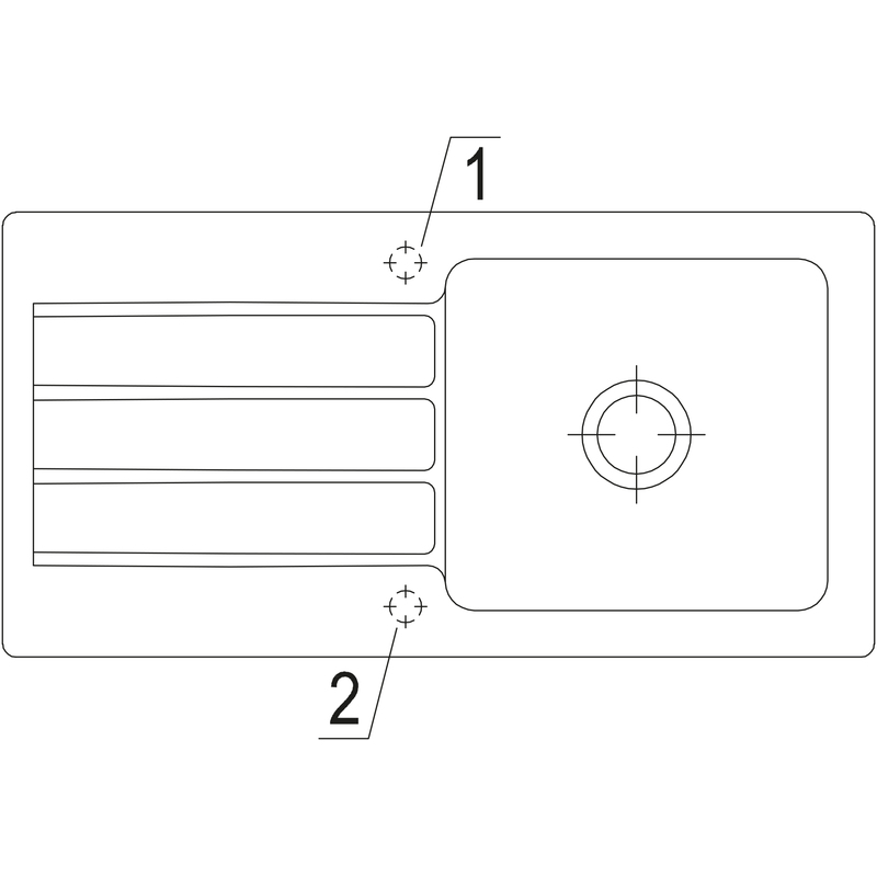 Einbauspüle ARCHITECTURA 60 (Graphit)