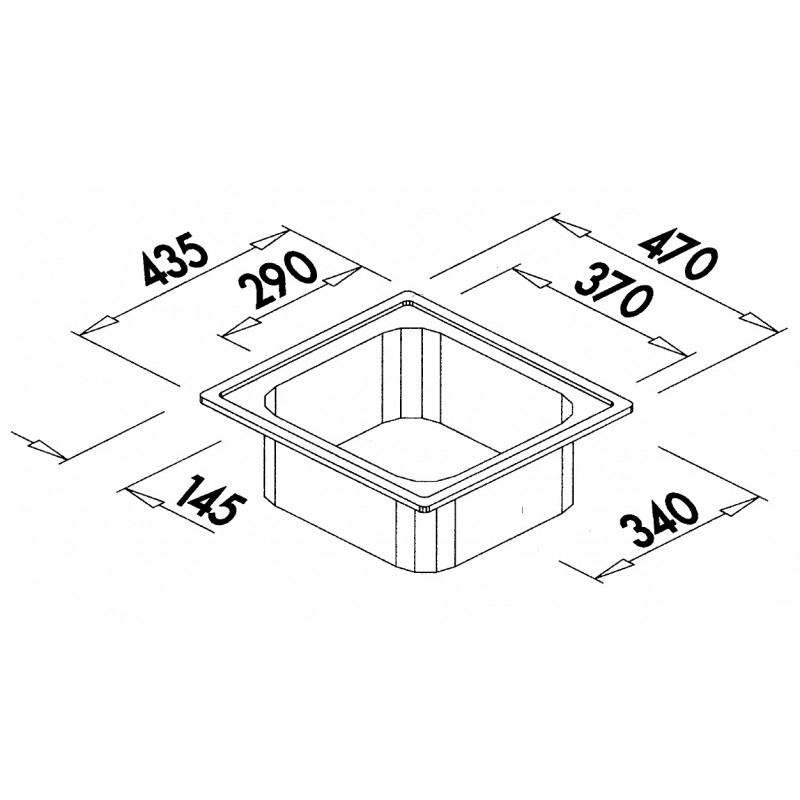 Einbauspüle EE 4 x 4 (Edelstahl satiniert)