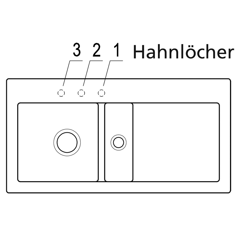 Einbauspüle SUBWAY 60 (Chromit glänzend)