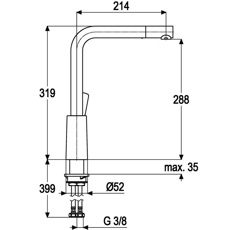 Einhandmischer ALPHA L 300-1