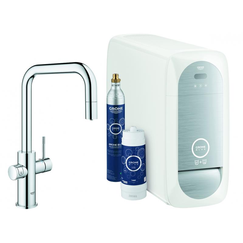 GROHE Blue Home U-Auslauf (Verchromt/Herausziehb.)