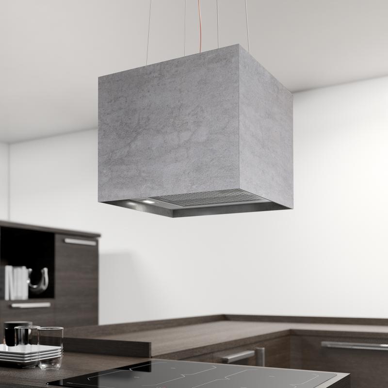 Inselhaube CONCRETE GRES (40 x 40 cm)