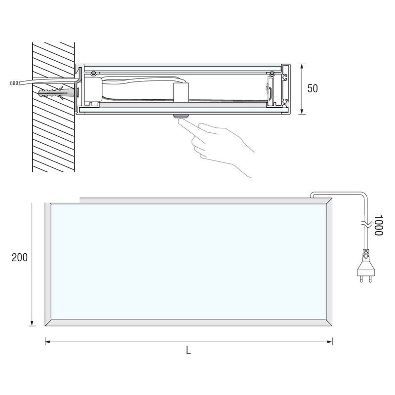 LED Glasbodenleuchte TEO (900 mm/9,2 W)