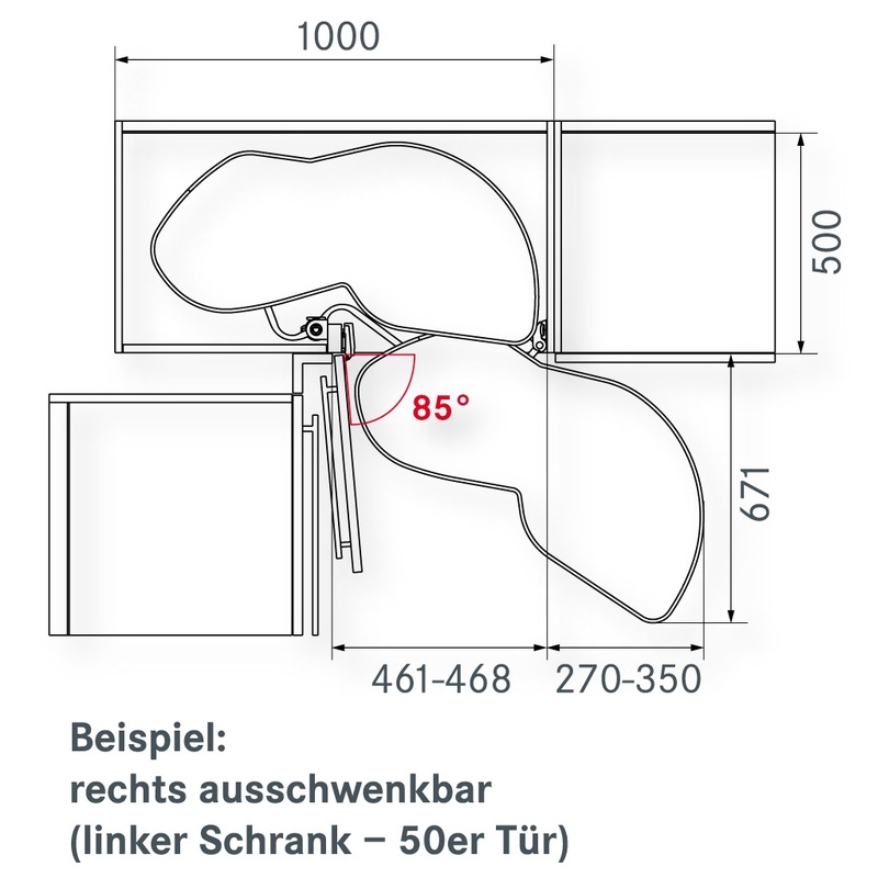 LE MANS II Schwenkauszug SET (50er Tür)