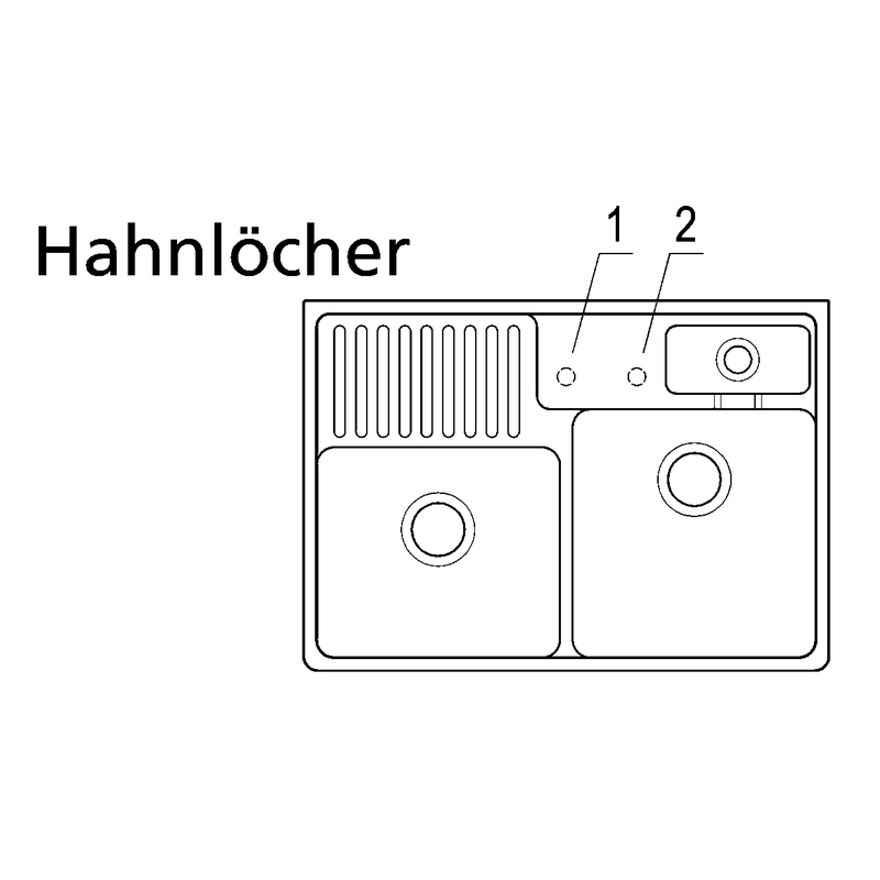 Spülstein Doppelbecken (Stone white)