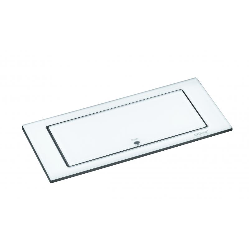 Steckdosenelement EVOLINE BACKFLIP GLAS (Weiß) [417576