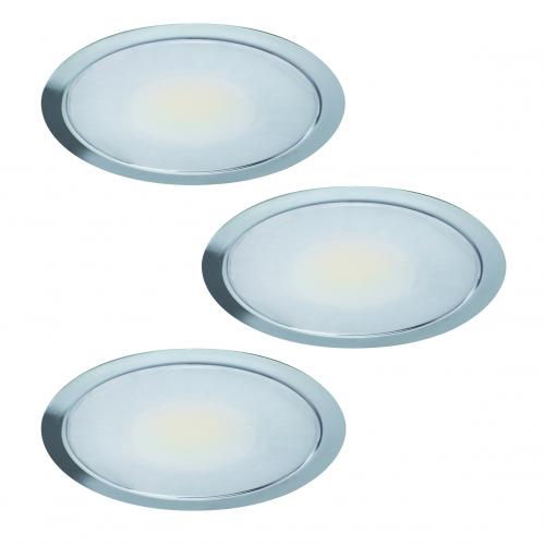 3er-Set LED-Einbaustrahler SUN warmweiß