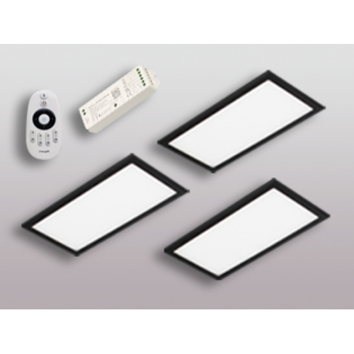 3er-Set LED Leuchte BASSO VC schwarz