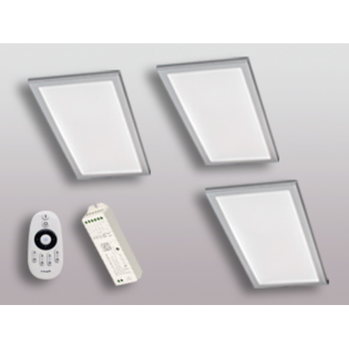 3er-Set LED Leuchte BASSO VC Edelstahl-Optik