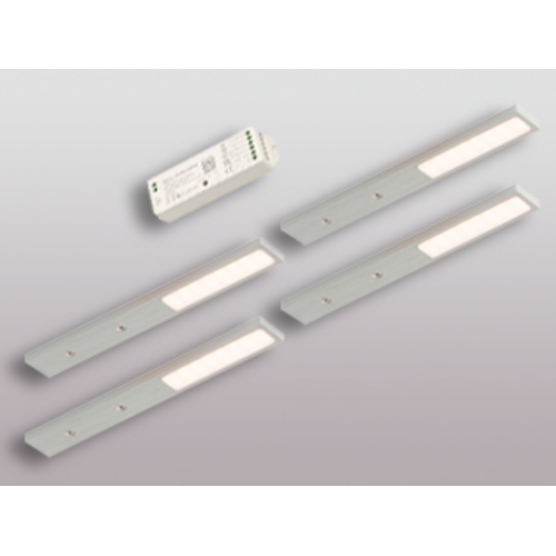 4er-Set LED Leuchte PITA VC Edelstahl-Optik