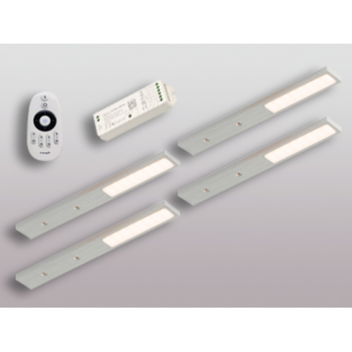 4er-Set LED Leuchte PITA VC Edelstahl-Optik