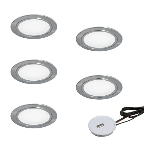 5er-Set LED-Einbaustrahler Chip 58 EMOTION
