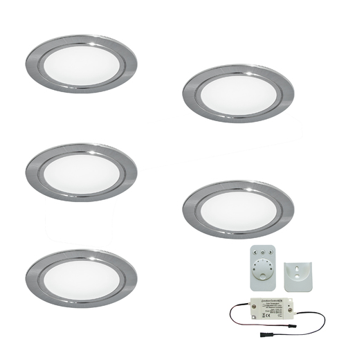 5er-Set LED-Einbaustrahler CHIP 58 EMOTION