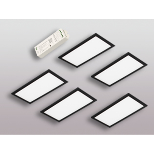5er-Set LED Leuchte BASSO VC schwarz