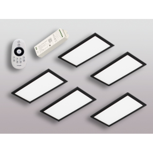 5er-Set LED Leuchte BASSO VC schwarz