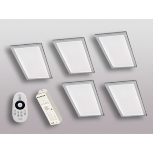 5er-Set LED Leuchte BASSO VC Edelstahl-Optik