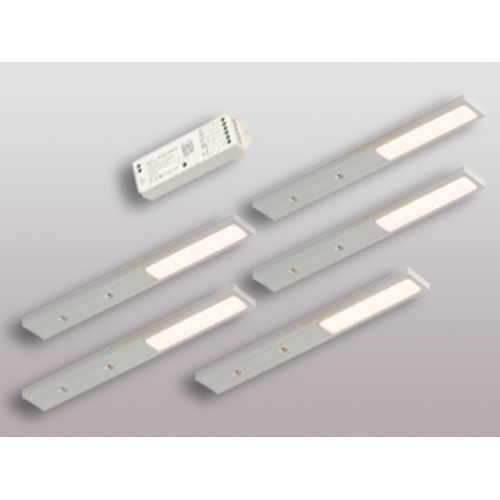 5er-Set LED Leuchte PITA VC Edelstahl-Optik