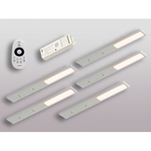 5er-Set LED Leuchte PITA VC Edelstahl-Optik
