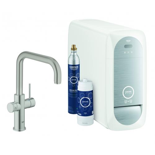 GROHE Blue Home U-Auslauf (Edelst.-Finish/Kühlung)