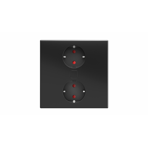 Steckdosenelement DUPLEX-Q (Schwarz matt)