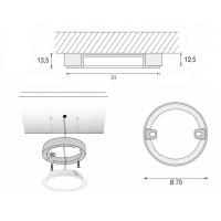 2er-Set LED-Einbaustrahler SUN Aufbau