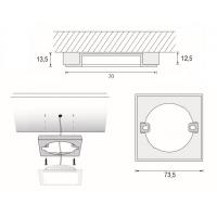 2er-Set LED-Einbaustrahler SUN Q Aufbau