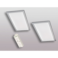 2er-Set LED Leuchte BASSO VC Edelstahl-Optik