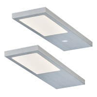 2er-Set LED Leuchte GAMMA (Edelstahl-Optik)