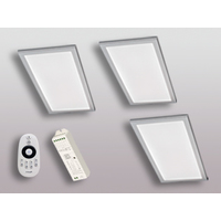 3er-Set LED Leuchte BASSO VC Edelstahl-Optik