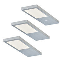 3er-Set LED Leuchte GAMMA (Edelstahl-Optik)