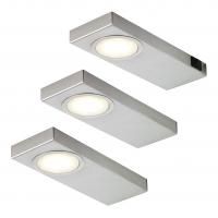 3er-Set LED Leuchte QUADRA SUN warmweiß