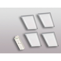 4er-Set LED Leuchte BASSO VC Edelstahl-Optik
