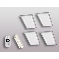 4er-Set LED Leuchte BASSO VC Edelstahl-Optik
